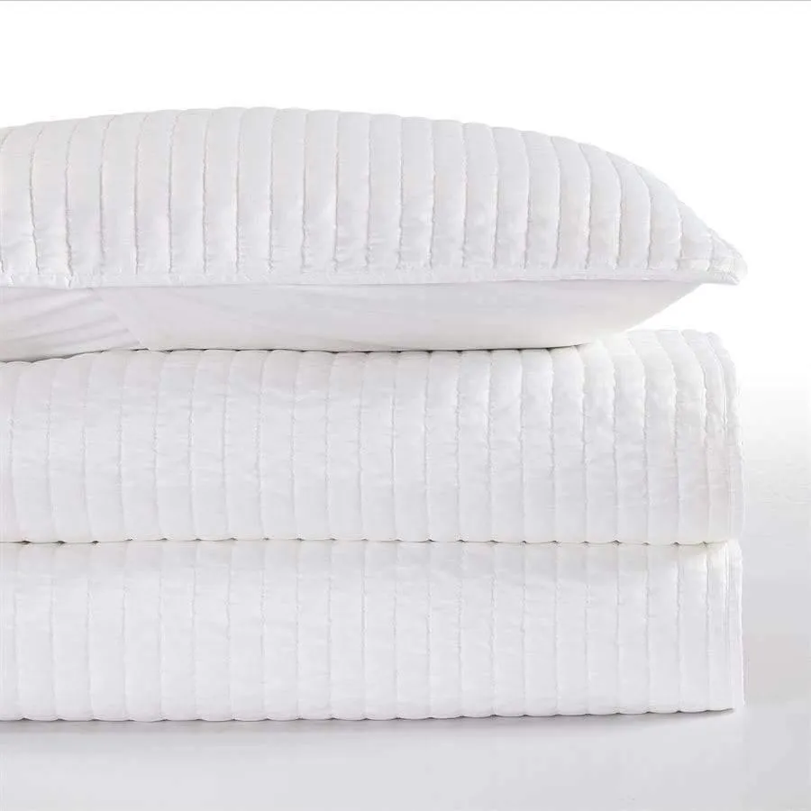 Satin Quilted Coverlet Sets - 4 Colors