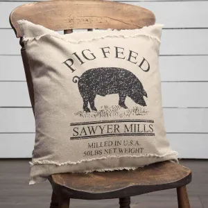 Sawyer Mill Charcoal Pig Pillow 18x18 storage cart, utility cart