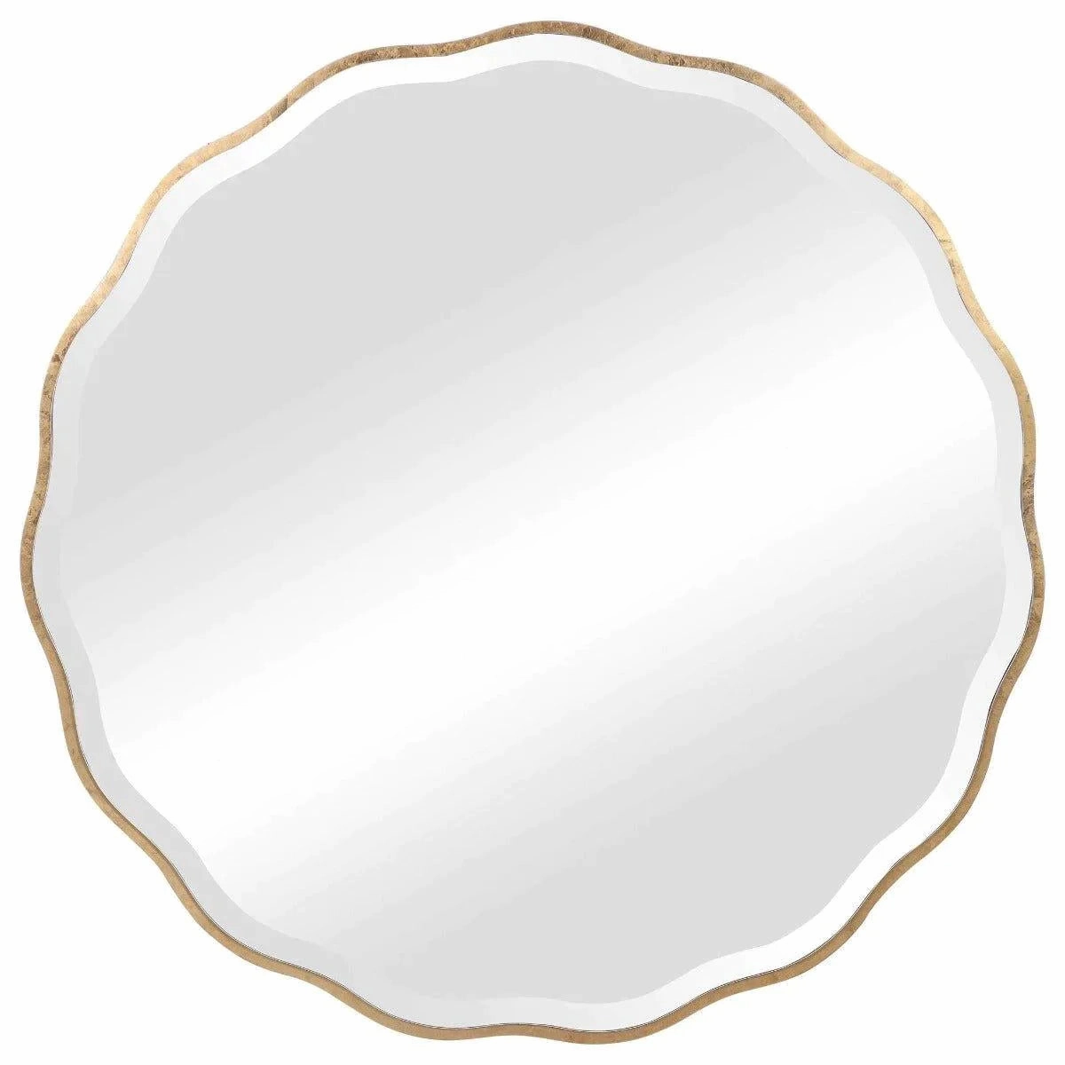 Scalloped Edge Mirror With Wood Frame in Aged Gold Color Cutting Board,Kitchen Board