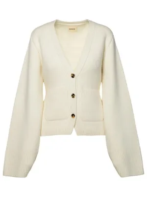 'Scarlet' Ivory Cashmere Cardigan