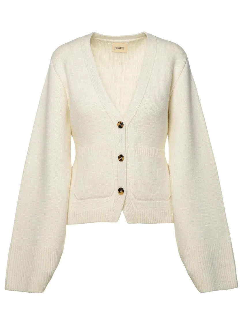 'Scarlet' Ivory Cashmere Cardigan