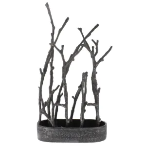 Sculptural Branch Vase, Metal - Oval - Nickle Vase,Ceramic Vase