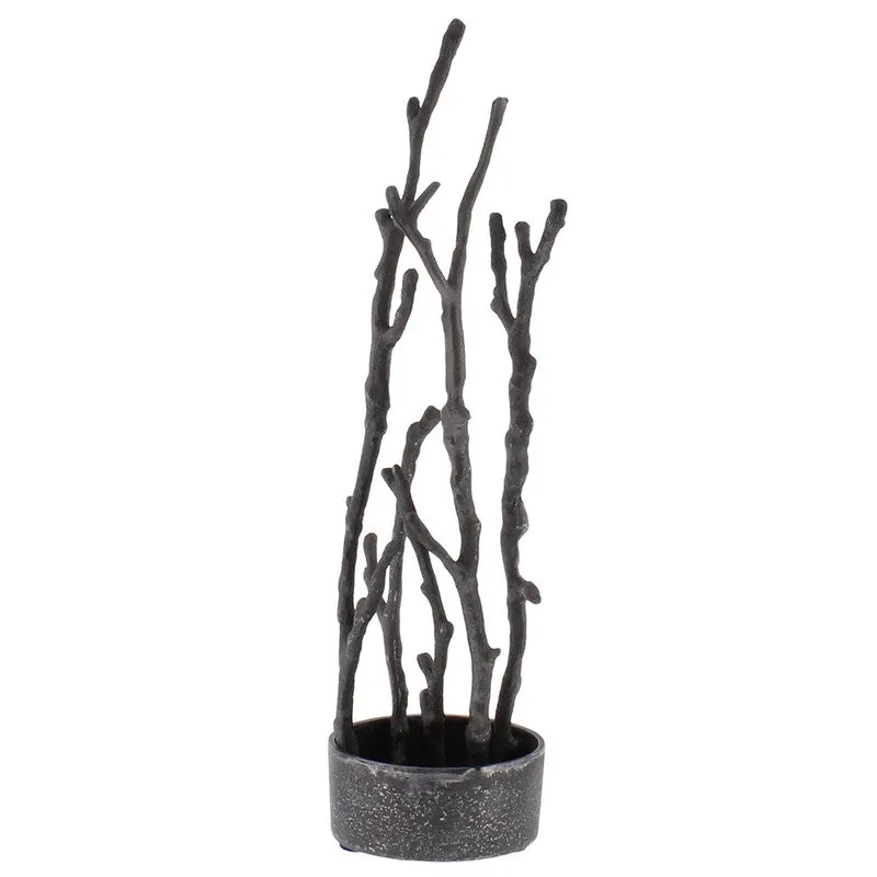 Sculptural Branch Vase, Metal - Round - Nickle Vase,Ceramic Vase