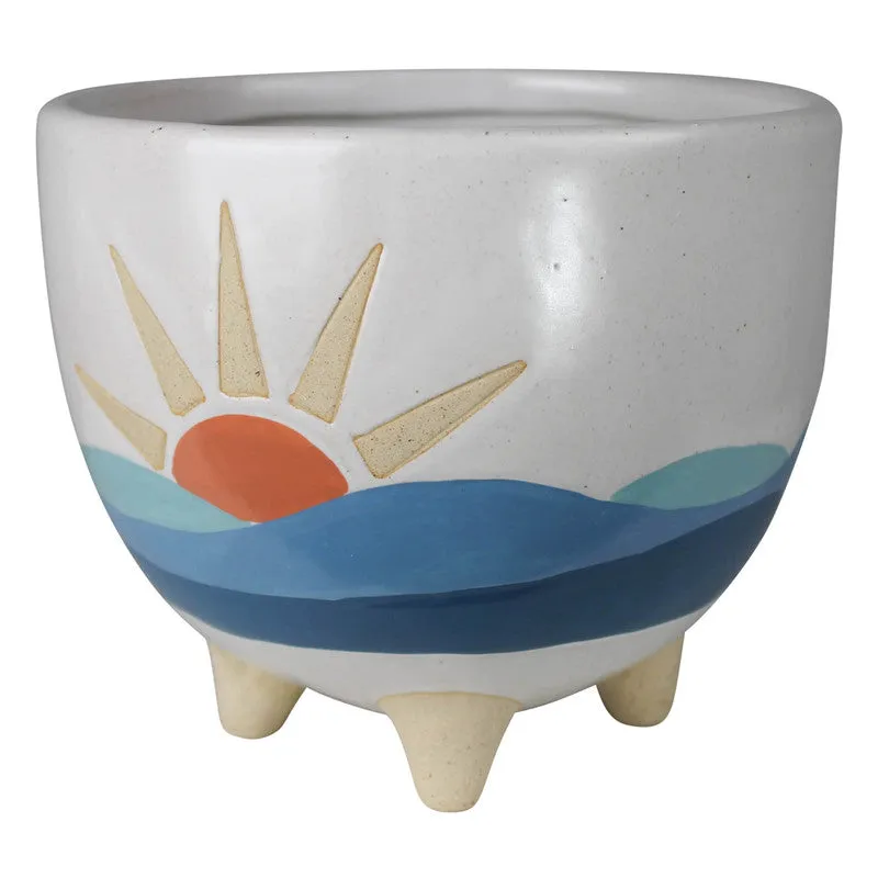 Seascape Cachepot, Ceramic