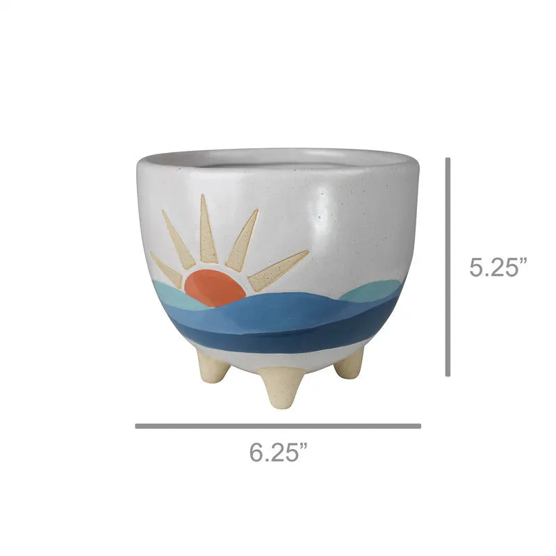 Seascape Cachepot, Ceramic