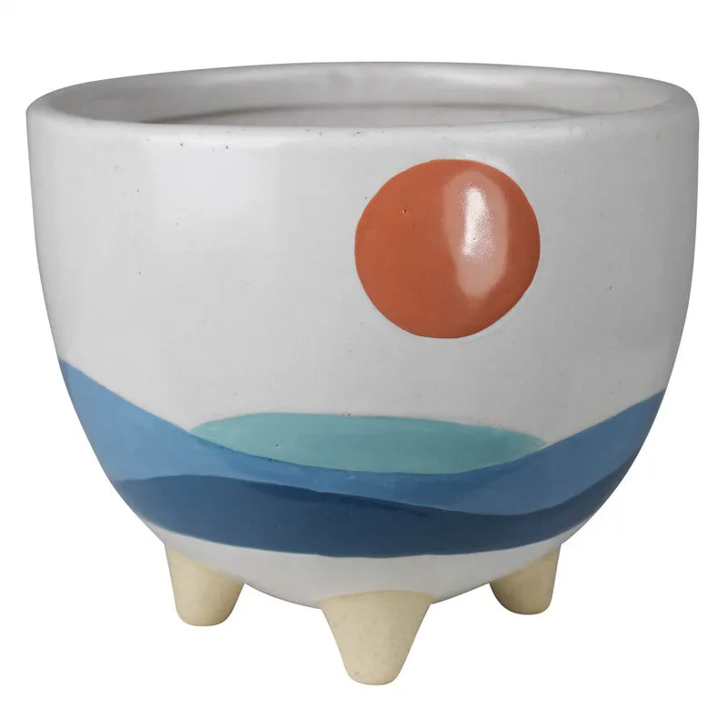 Seascape Cachepot, Ceramic