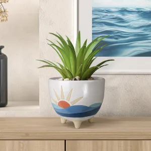 Seascape Cachepot, Ceramic Vase,Ceramic Vase