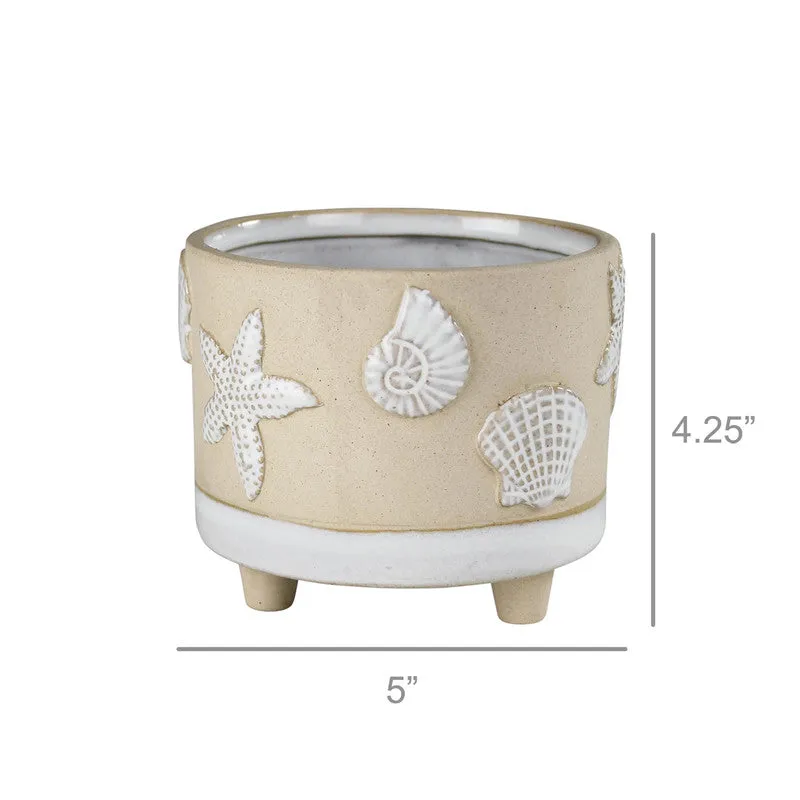 Seashell Cachepot, Ceramic