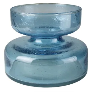 Seeded Glass Bulb Vase - Blue Vase,Ceramic Vase