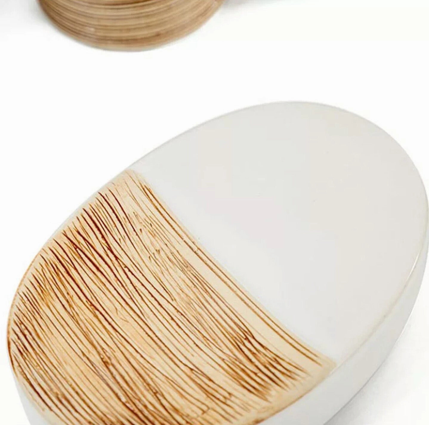 Self Textured White Bath Set