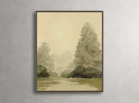 Sepia Grove Framed Print Wall Art,canvas wall art set
