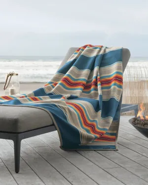 Serape Stripe Wool Blankets bookcase, standing shelf