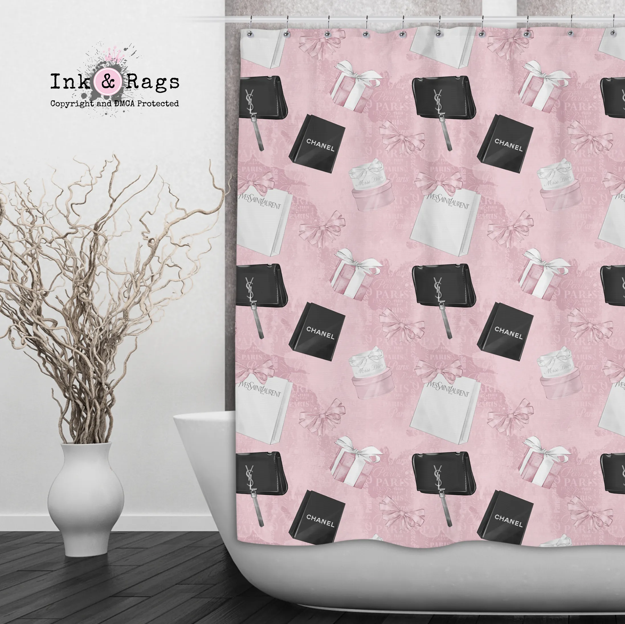 Shopping Spree Fashion Shower Curtains and Optional Bath Mats Lighting,Lamps Fixtures