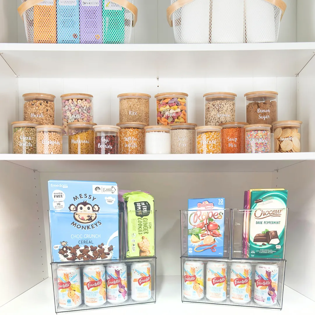 SHORT Stackable Pantry Storage Container 6 Pack