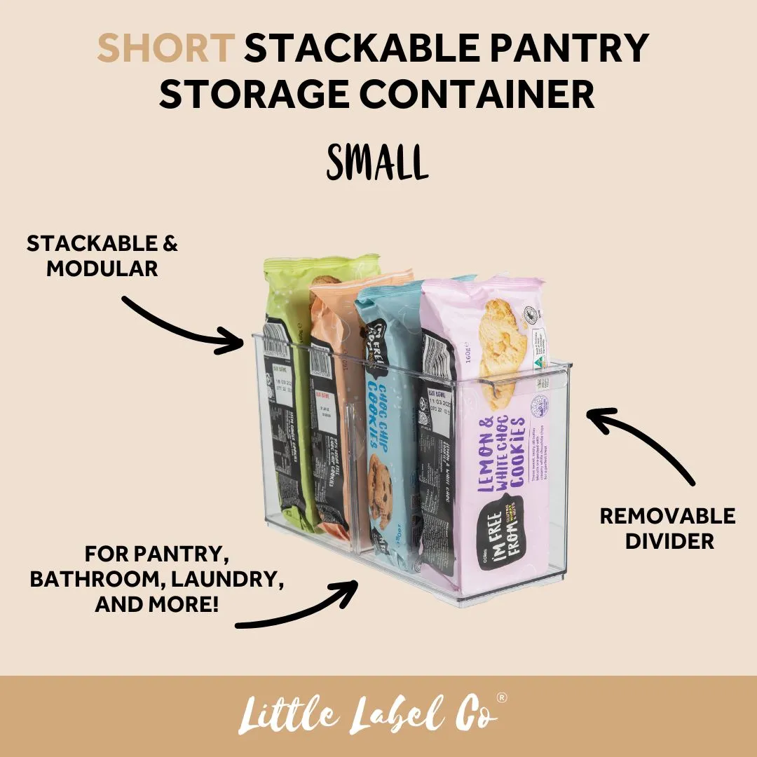 SHORT Stackable Pantry Storage Container - Small