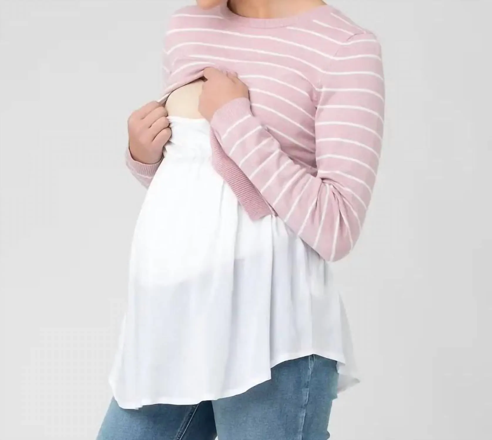 Sia Nursing Knit In Dusty Pink