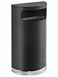 Side-Entry Receptacle - 9 Gallon, Black