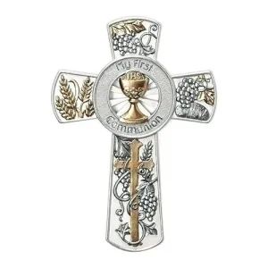 Silver Gold First Communion Wall Cross Decorative Mirror,Home Decor Mirror