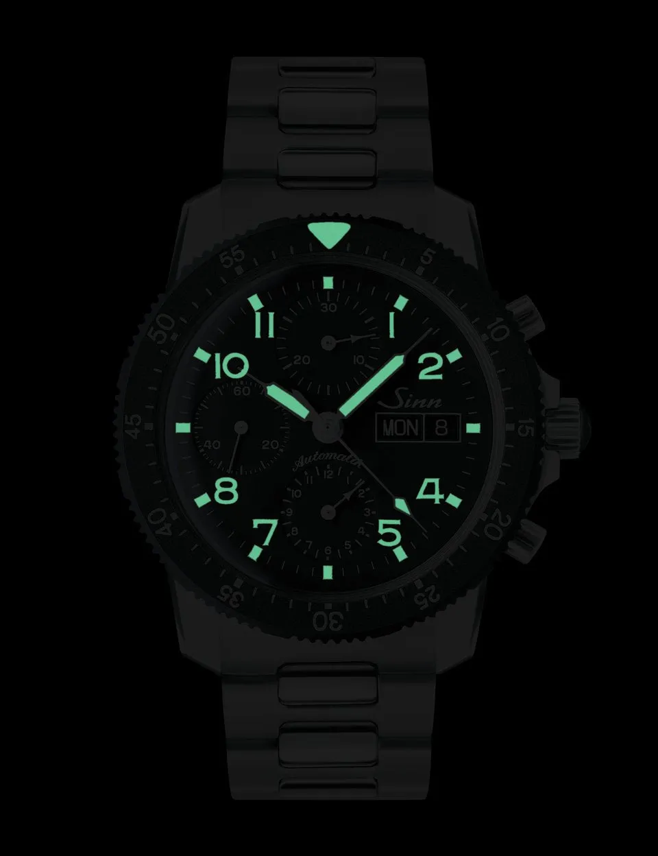 Sinn Watches Sinn 103 St Flieger Chronograph H-Link Bracelet Watch