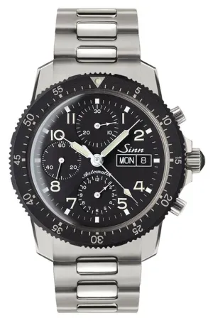 Sinn Watches Sinn 103 St Flieger Chronograph H-Link Bracelet Watch
