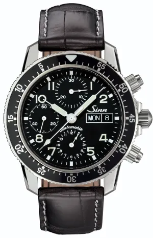 Sinn Watches Sinn 103 St Sa Flieger Chronograph Aligator Leather Watch