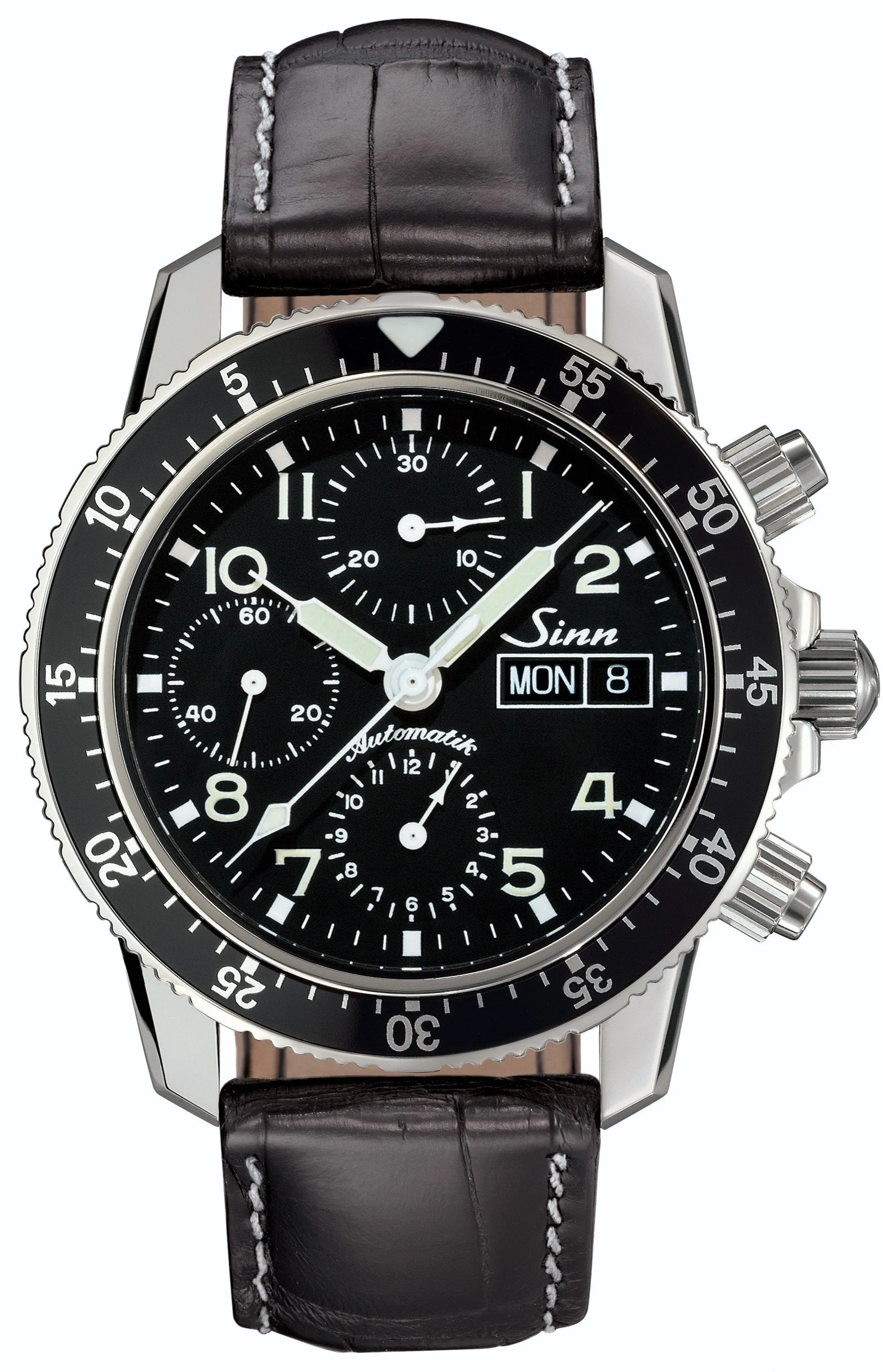 Sinn Watches Sinn 103 St Sa Flieger Chronograph Aligator Leather Watch