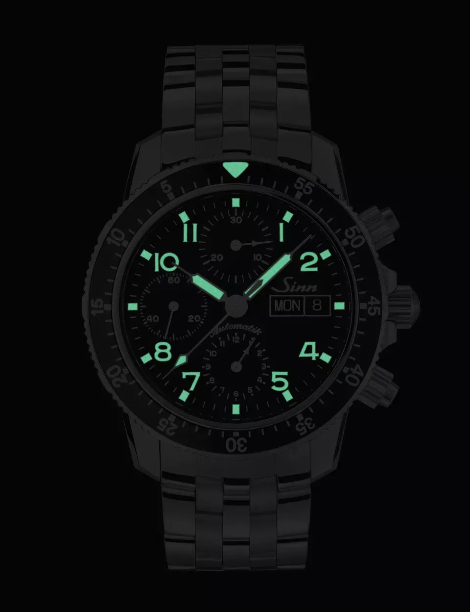 Sinn Watches Sinn 103 St Sa Flieger Chronograph H-Link Bracelet Watch