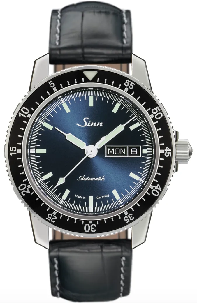 Sinn Watches Sinn 104 St Sa I B Alligator Black White Stitch Watch