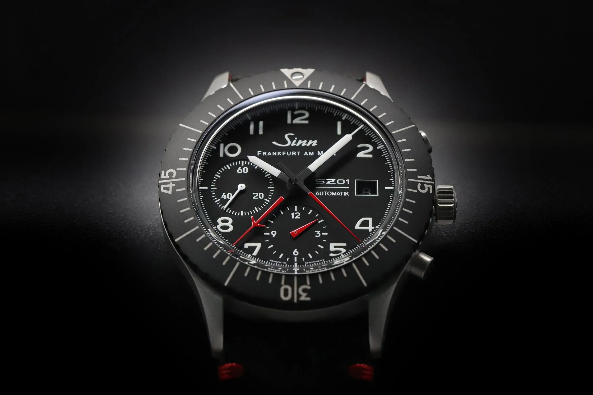 Sinn Watches Sinn 156.1 Vintage Black With Red Seam Watch