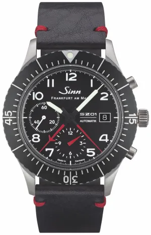 Sinn Watches Sinn 156.1 Vintage Black With Red Seam Watch