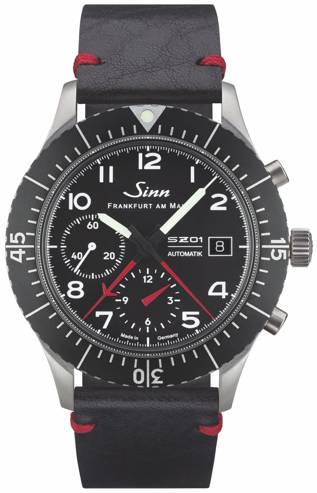 Sinn Watches Sinn 156.1 Vintage Black With Red Seam Watch