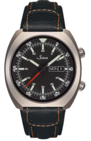 Sinn Watches Sinn 240 St Cowhide Black With Orange Watch
