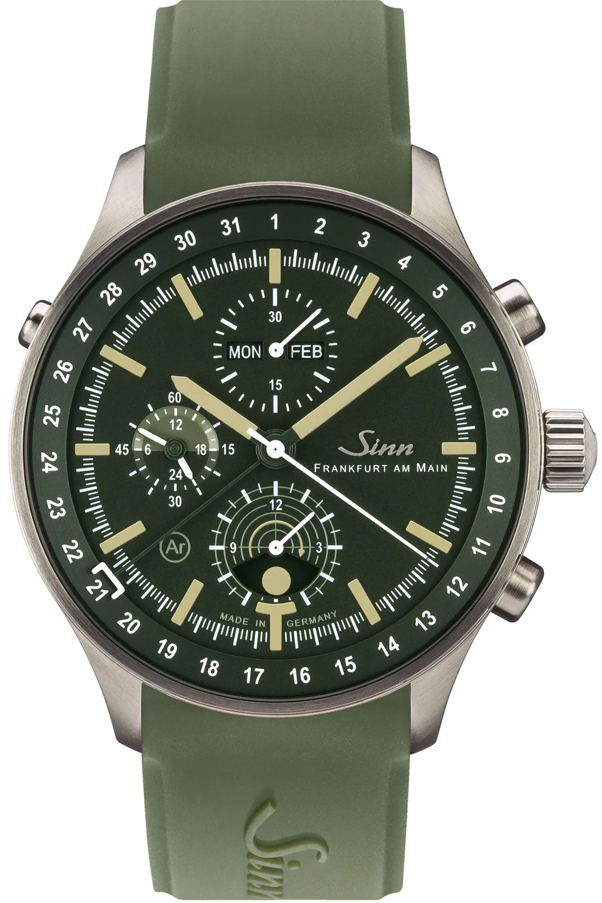 Sinn Watches Sinn 3006 Hunting Silicone Strap Watch
