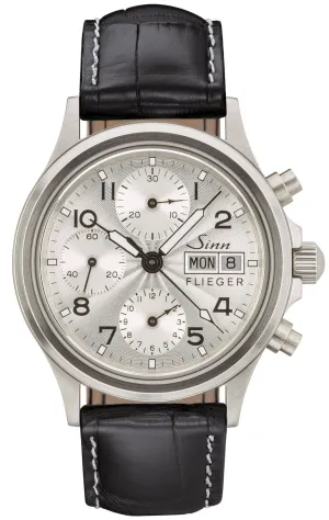 Sinn Watches Sinn 356 Sa Pilot III Alligator Leather Black Watch
