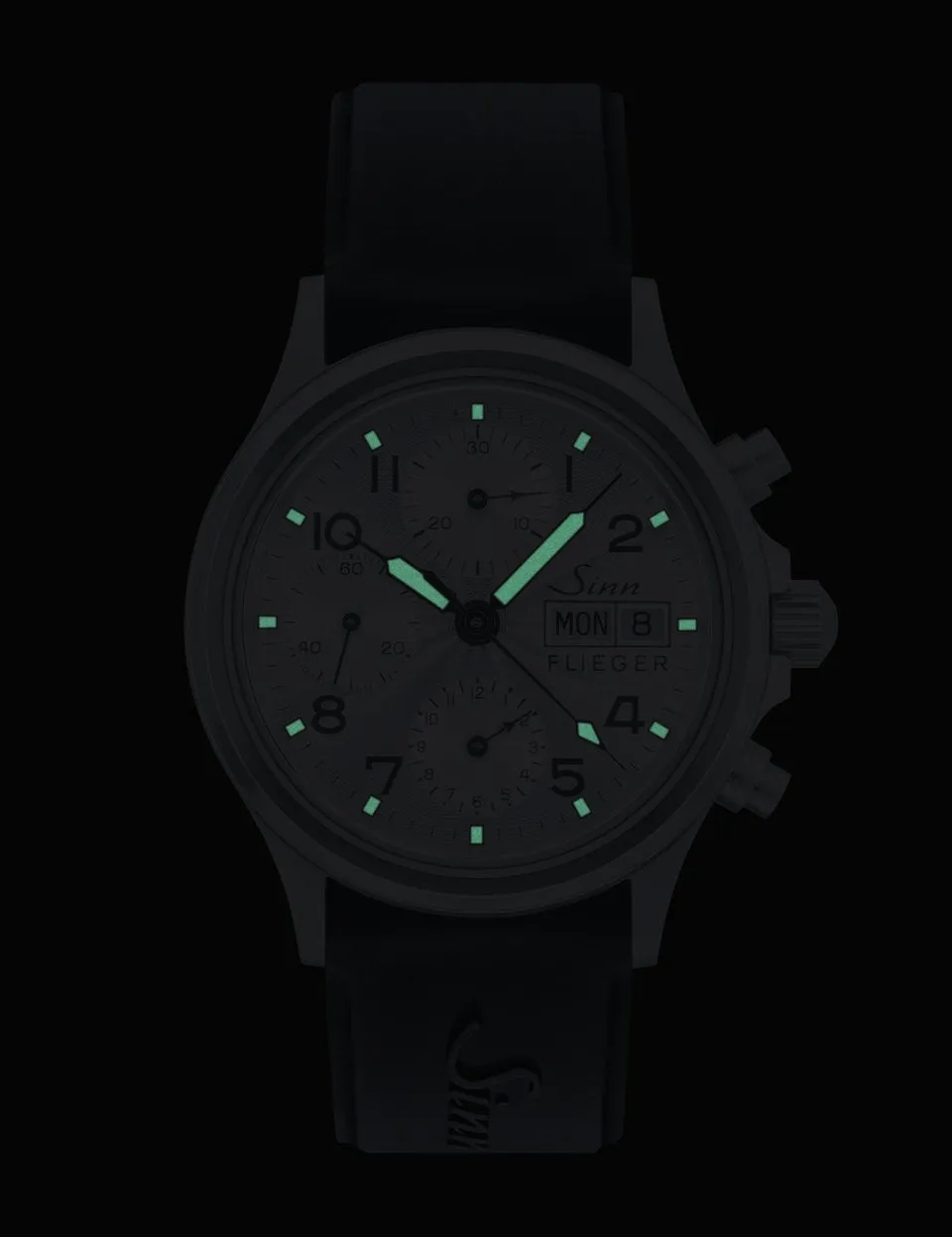 Sinn Watches Sinn 356 Sa Pilot III Alligator Leather Black Watch