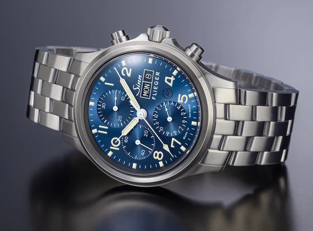 Sinn Watches Sinn 358 Sa Pilot B E Fine Link Bracelet Watch