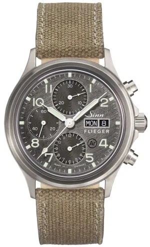 Sinn Watches Sinn 358 Sa Pilot DS Canvas Beige Watch