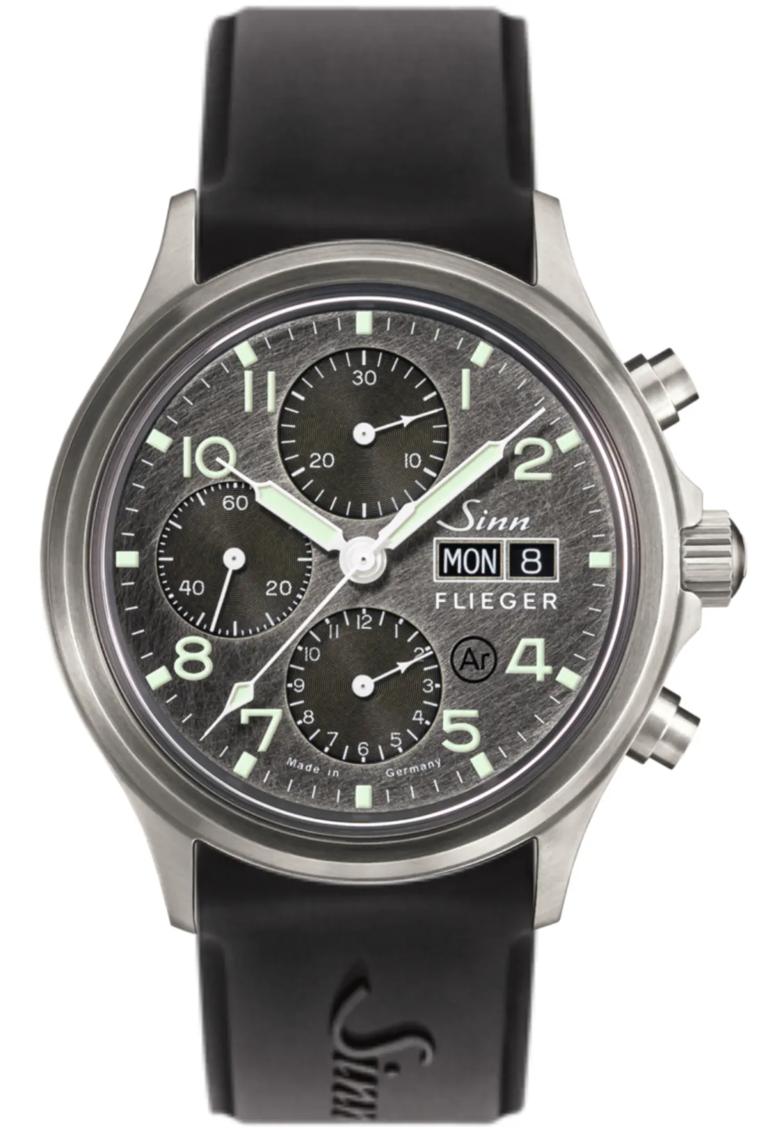 Sinn Watches Sinn 358 Sa Pilot DS Silicone Black Watch