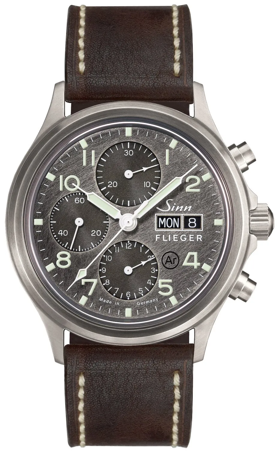 Sinn Watches Sinn 358 Sa Pilot DS Vintage Leather Dark Brown Watch