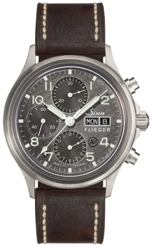 Sinn Watches Sinn 358 Sa Pilot DS Vintage Leather Dark Brown Watch