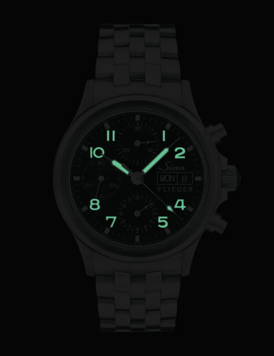 Sinn Watches Sinn 358 Sa Pilot Fine Link Bracelet Watch