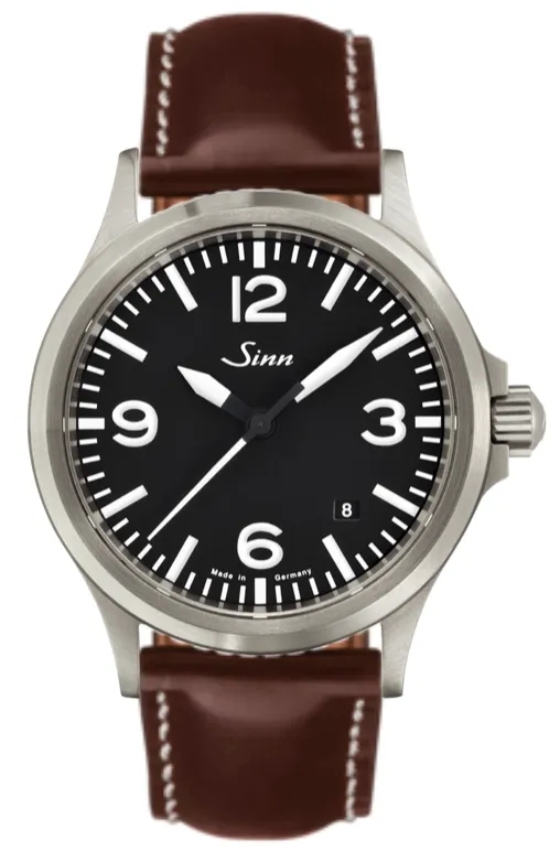 Sinn Watches Sinn 556 A Leather Russia Mocha With White Stitch Watch