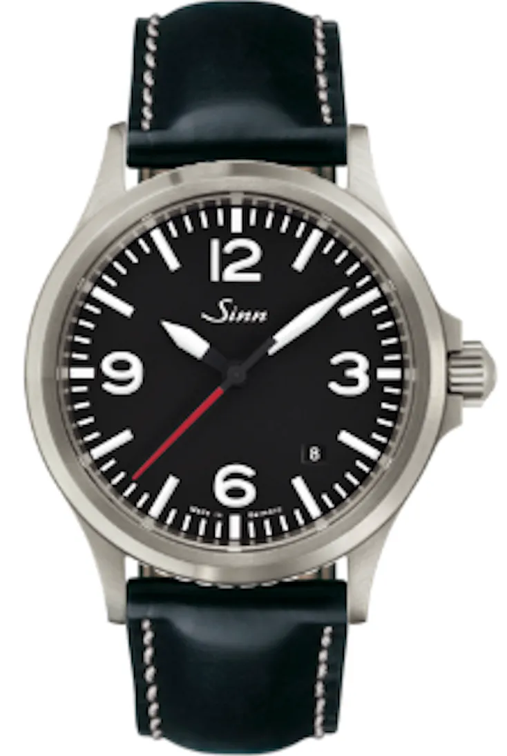 Sinn Watches Sinn 556 A RS Black Cowhide Leather Watch