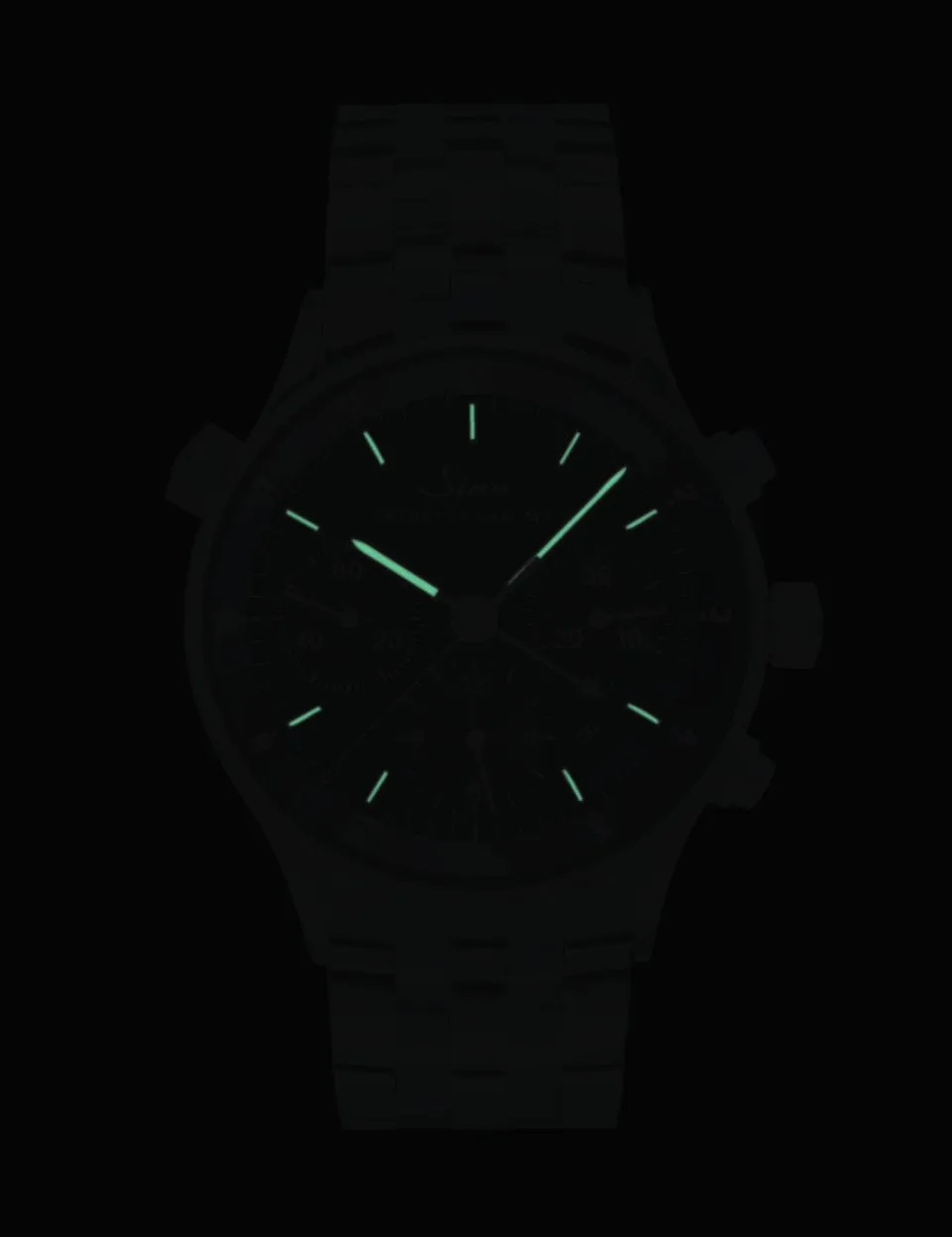 Sinn Watches Sinn 6000 Finance Center Bracelet-Leather Watch