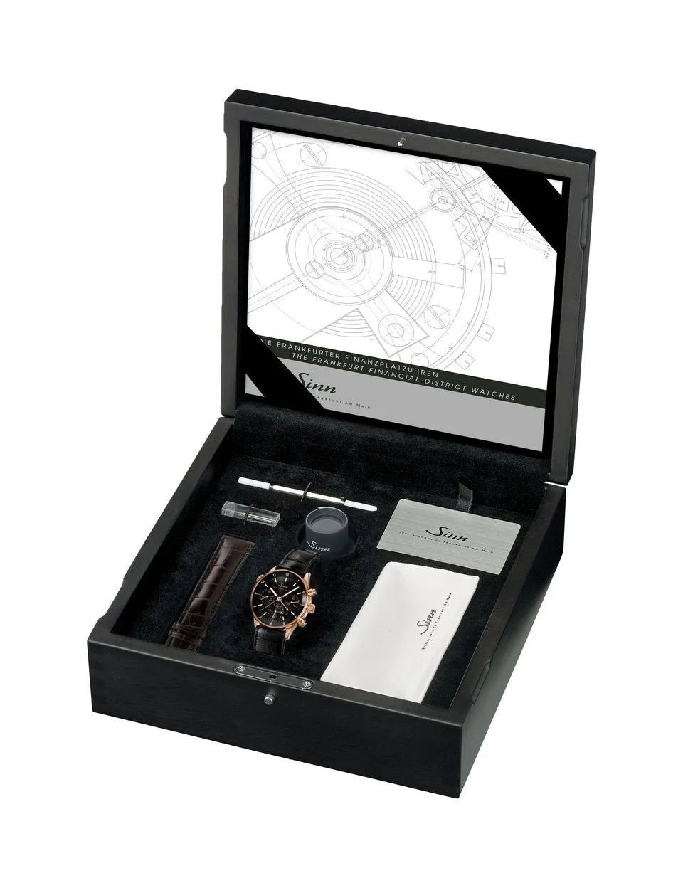 Sinn Watches Sinn 6000 Finance Center Rose Gold Leather Watch