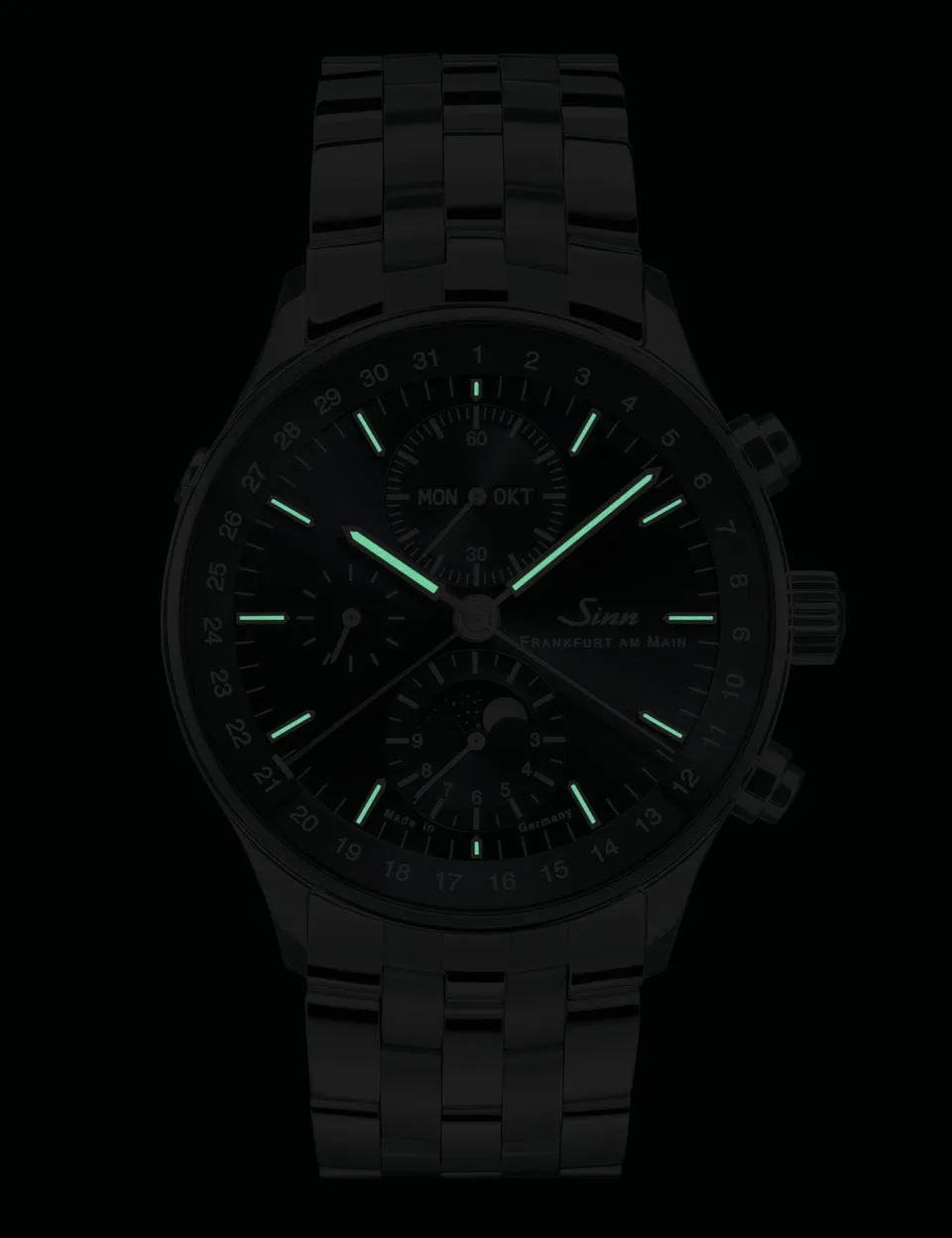 Sinn Watches Sinn 6012 Frankfurt Financial District Fine Link Bracelet Watch