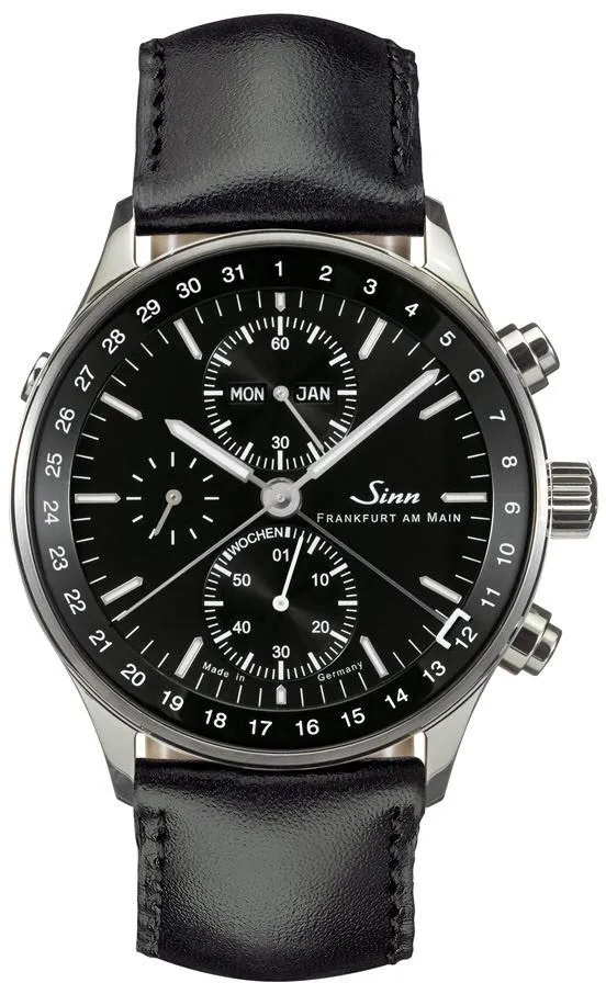 Sinn Watches Sinn 6052 Finance District Bracelet-Leather Watch