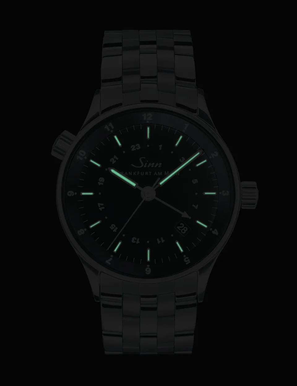 Sinn Watches Sinn 6060 Finance District Bracelet-Leather Watch