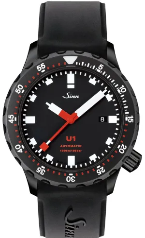Sinn Watches Sinn U1 S Silicone Black Watch