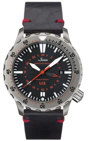 Sinn Watches Sinn U2 EZM 5 Vintage Black With Red Watch